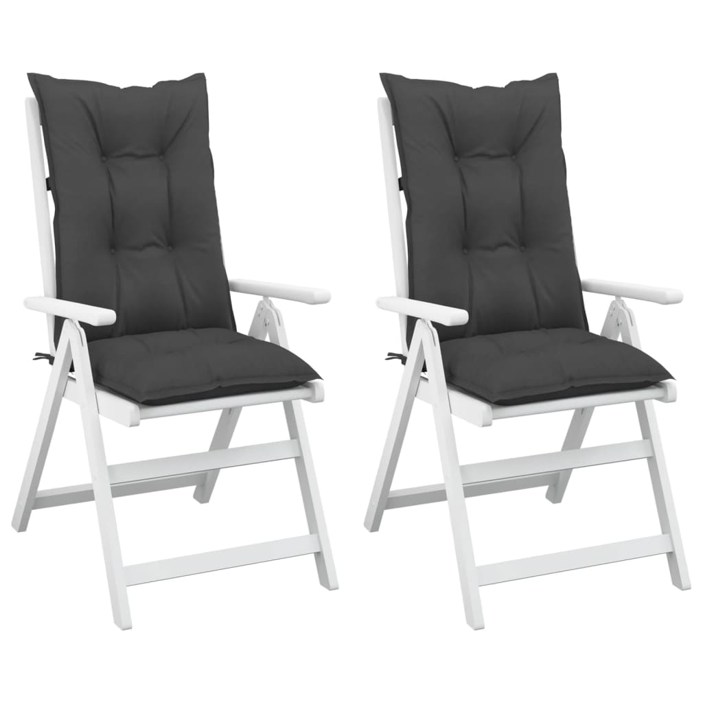 vidaXL Jastuci za vrtne stolice 2 kom antracit 120x50x7 cm od tkanine