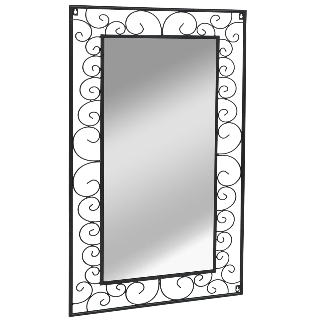 vidaXL Zidno ogledalo pravokutno 60 x 110 cm crno