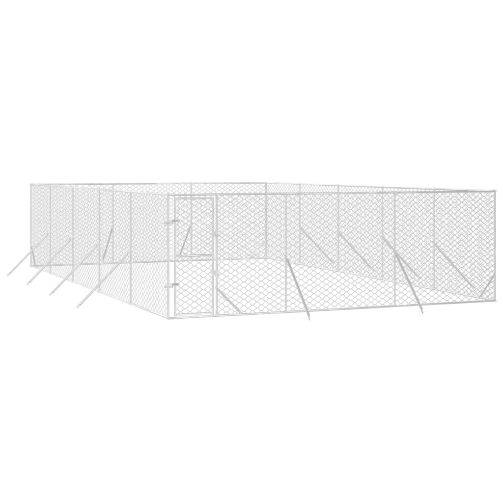 vidaXL Vanjski kavez za pse srebrni 6 x 10 x 2 m od pocinčanog čelika