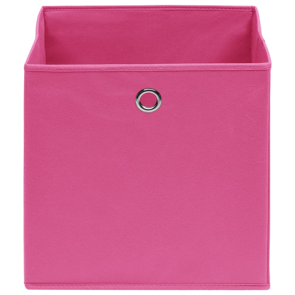 vidaXL Kutije za pohranu od netkane tkanine 10 kom 28x28x28 cm roze