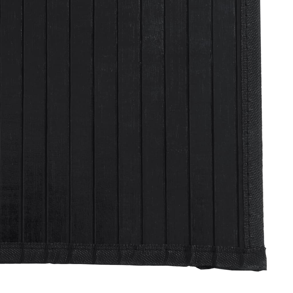 vidaXL Tepih pravokutni crni 100 x 1000 cm od bambusa