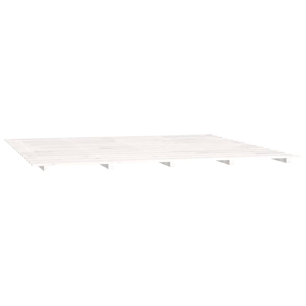 vidaXL Okvir za krevet od borovine bijeli 180x200 cm