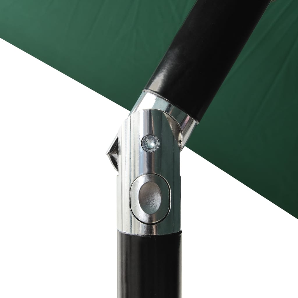 vidaXL Suncobran s 3 razine i aluminijskom šipkom zeleni 2 m