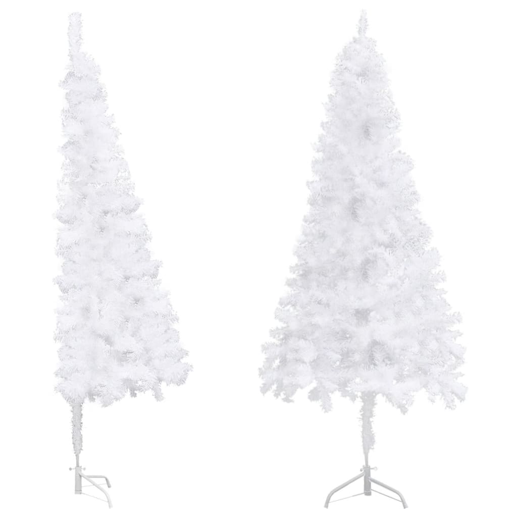 vidaXL Kutno umjetno božićno drvce bijelo 150 cm PVC