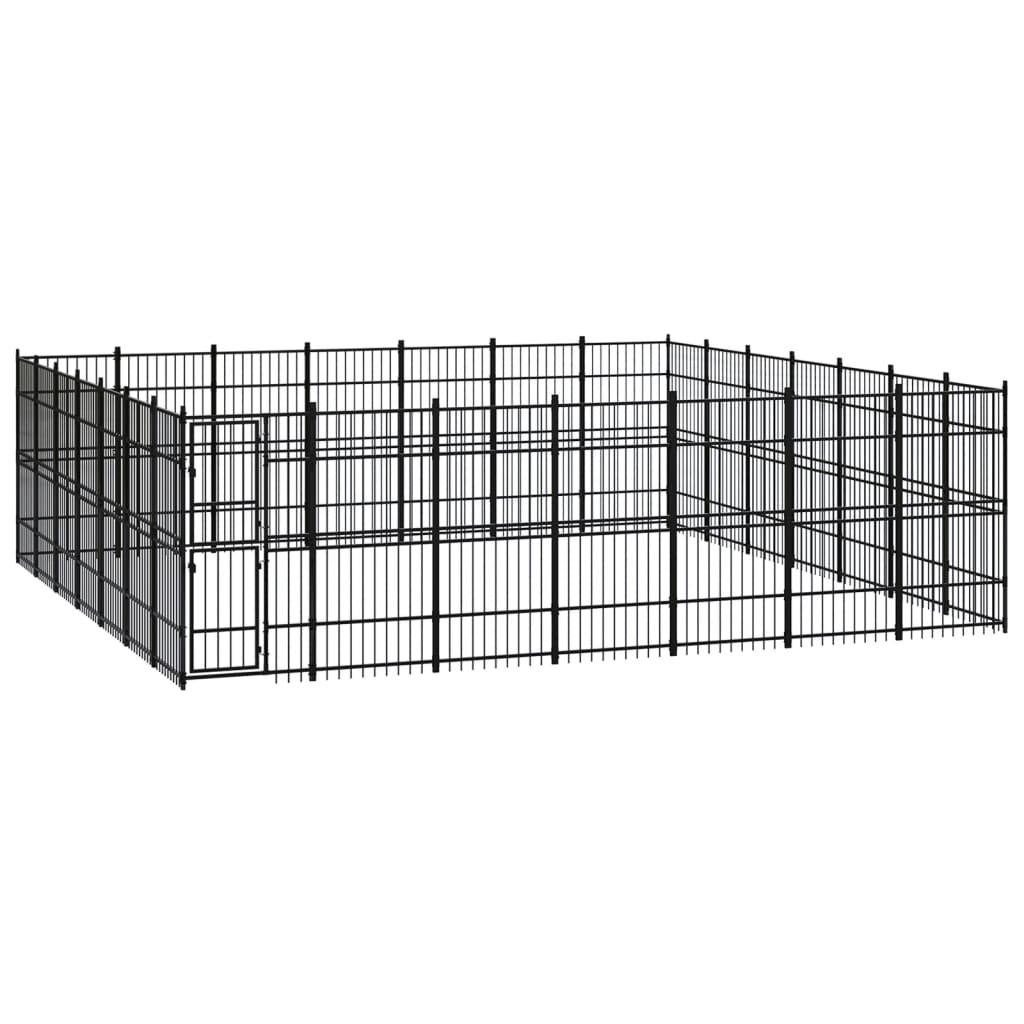 vidaXL Vanjski kavez za pse čelični 45,16 m²
