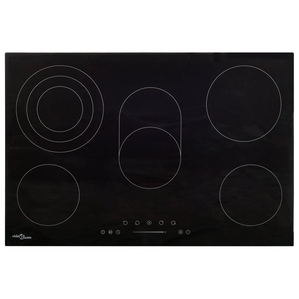 vidaXL Keramička ploča za kuhanje s 5 plamenika 90 cm 8500 W