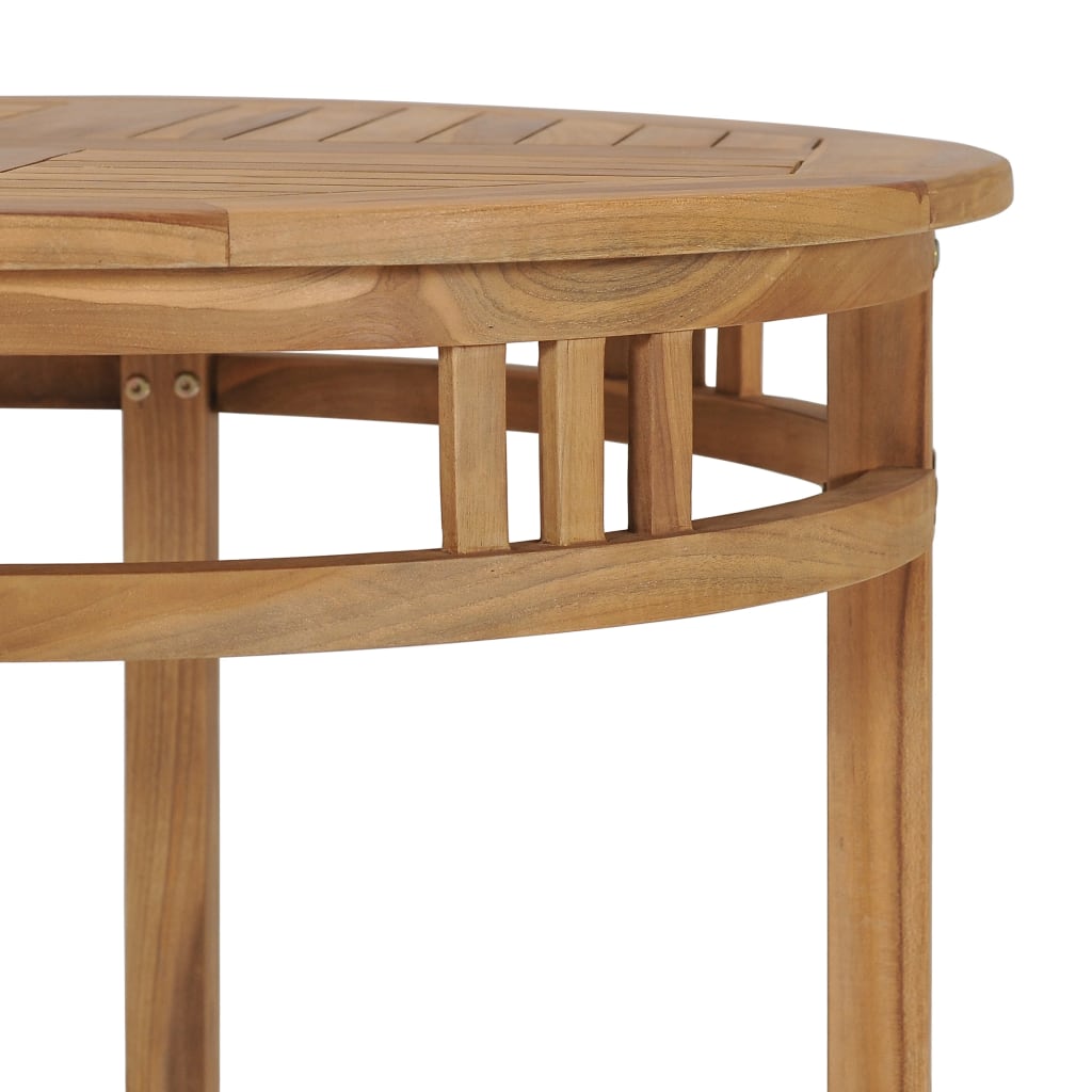 vidaXL Blagovaonski stol Ø 80 cm od masivne tikovine
