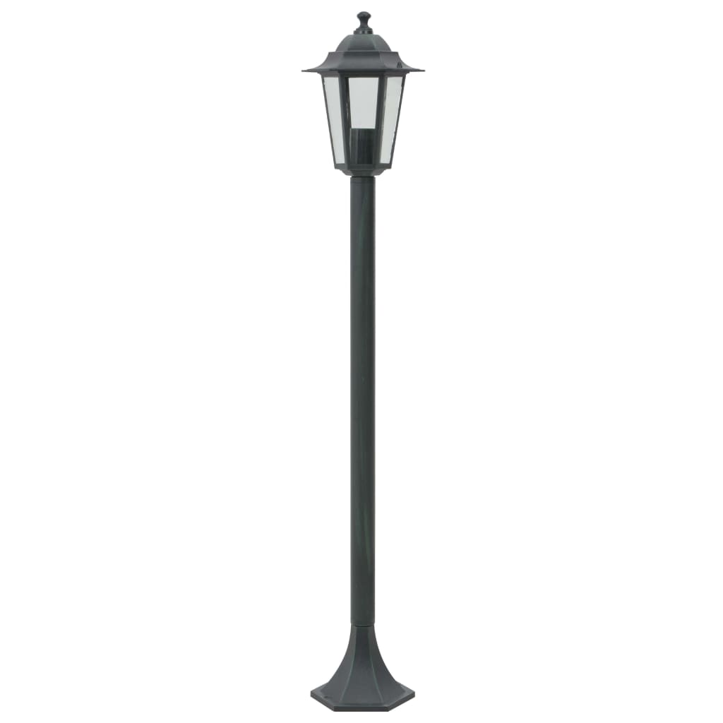 vidaXL Vrtna stupna svjetiljka od aluminija 6 kom E27 110 cm tamno zelena