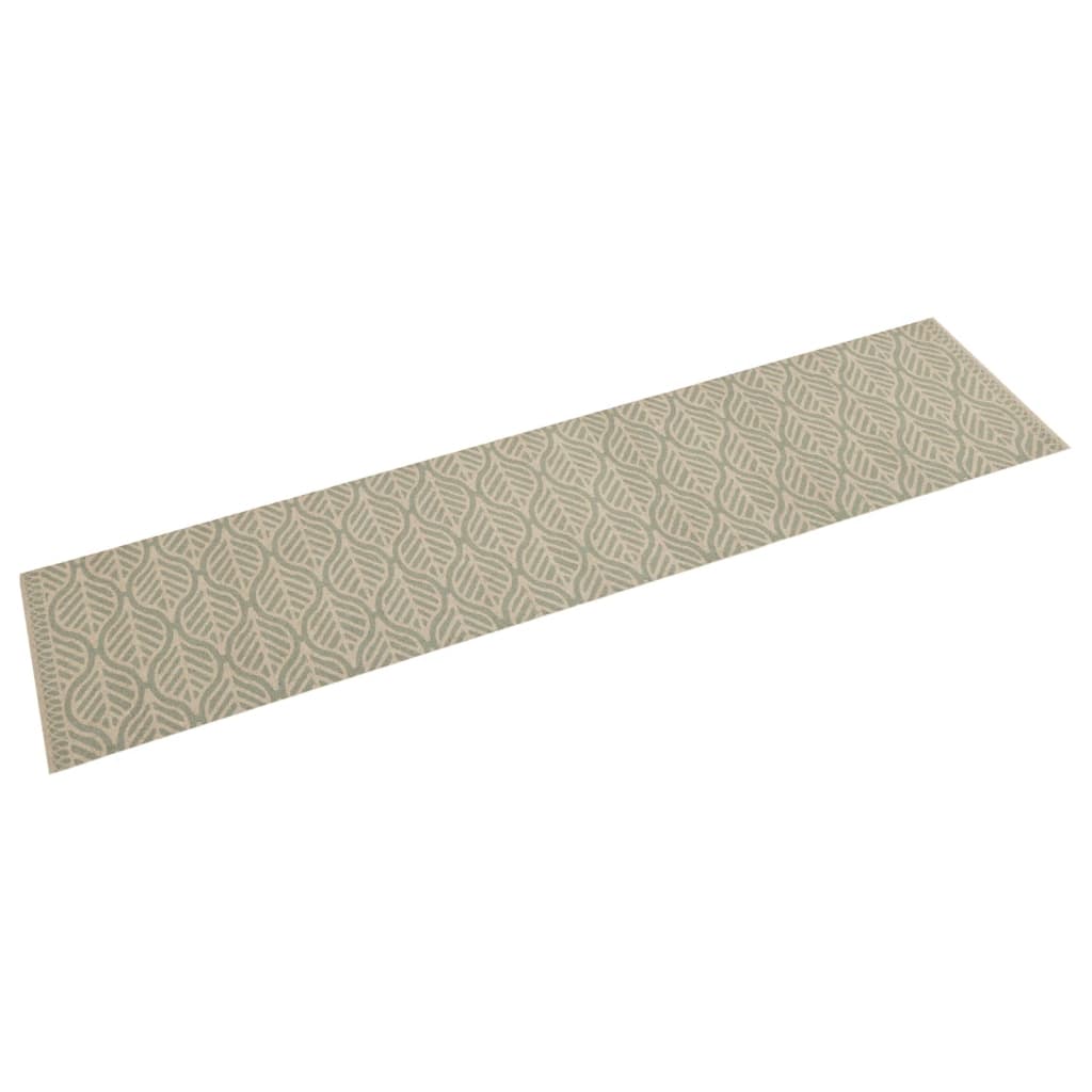 vidaXL Kuhinjski tepih perivi s uzorkom lišća 60 x 300 cm baršunasti