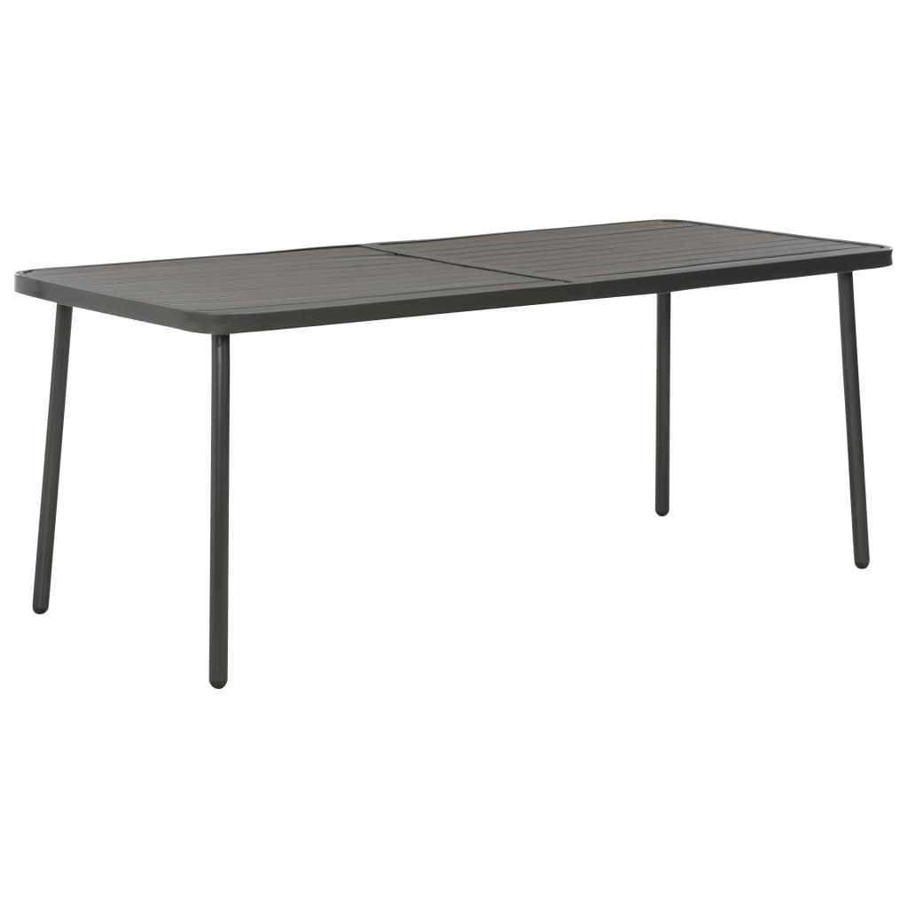 vidaXL Vrtni stol tamnosivi 180 x 83 x 72 cm čelični