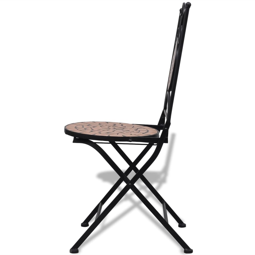 vidaXL Sklopive bistro stolice 2 kom keramičke terakota