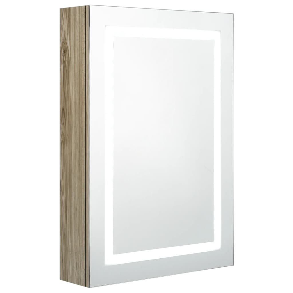 vidaXL LED kupaonski ormarić s ogledalom boja hrasta 50 x 13 x 70 cm