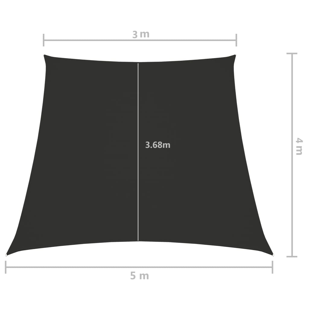 vidaXL Jedro protiv sunca od tkanine Oxford trapezno 3/5x4 m antracit