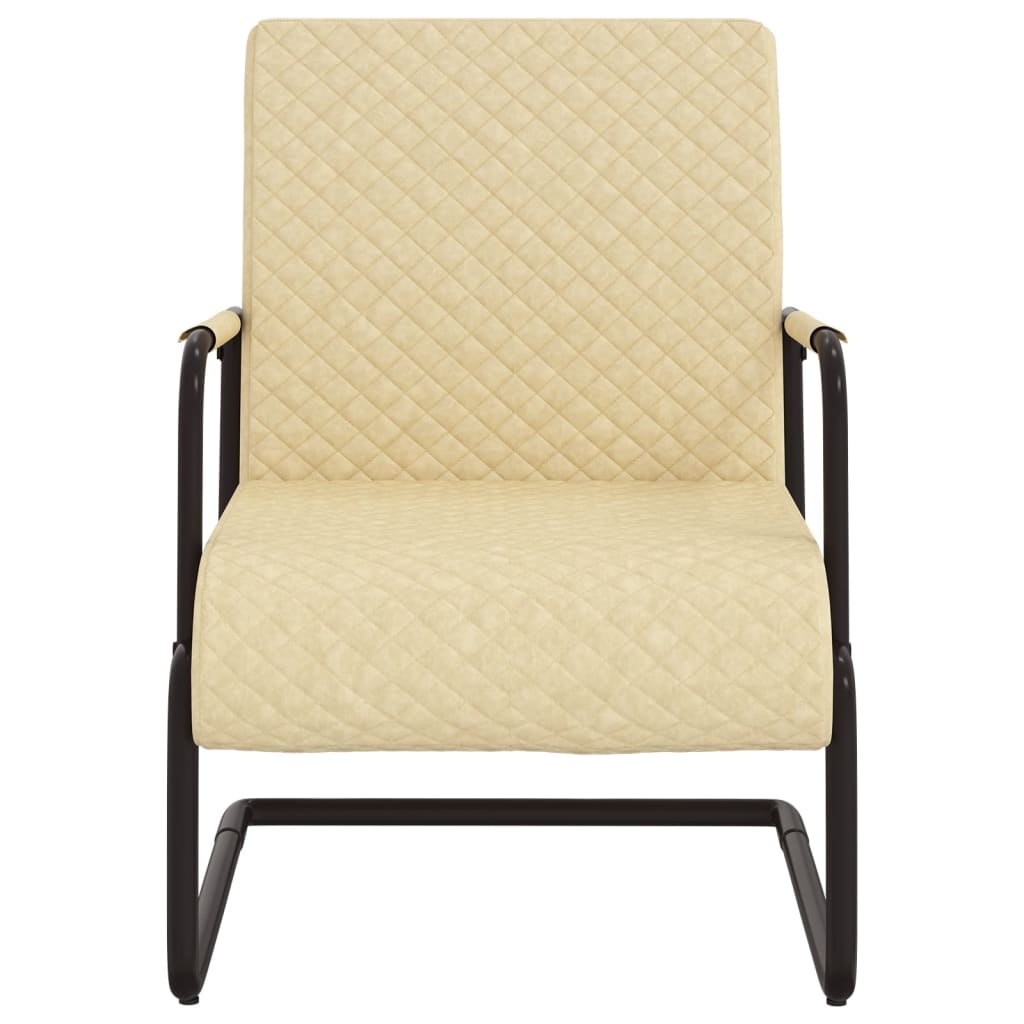 vidaXL Konzolna stolica od umjetne kože krem