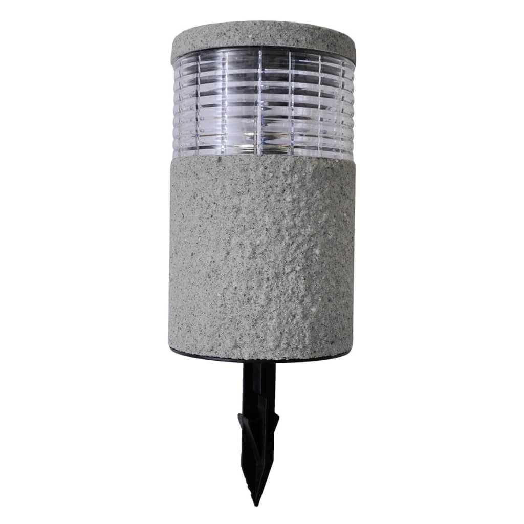 Solarne LED svjetiljke plastificirane u stilu kamena, set od 6 kom