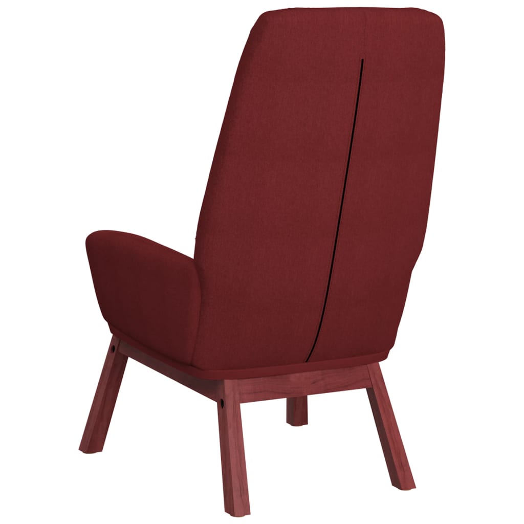 vidaXL Stolica za opuštanje od tkanine crvena boja vina