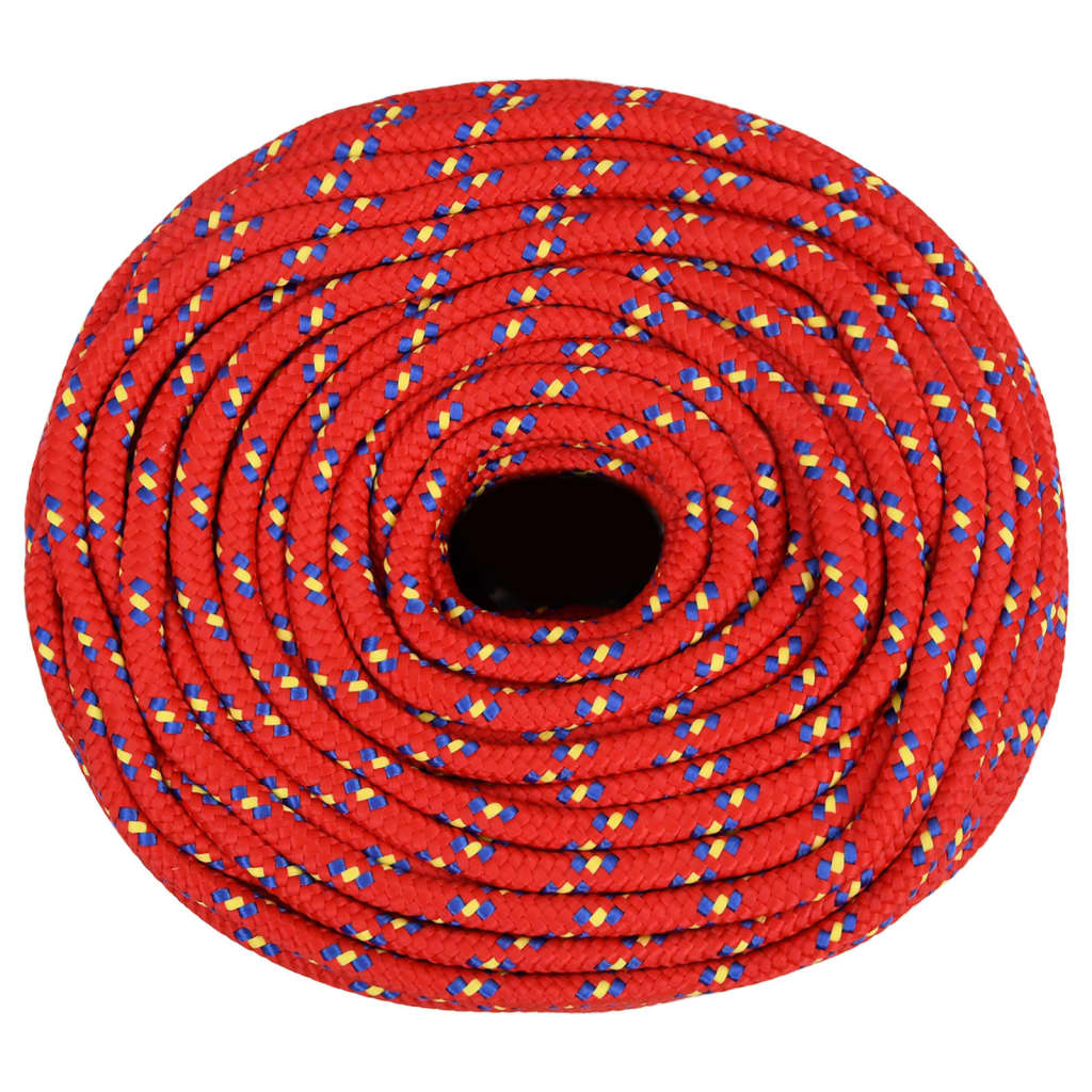 vidaXL Brodski konop crveni 10 mm 500 m od polipropilena
