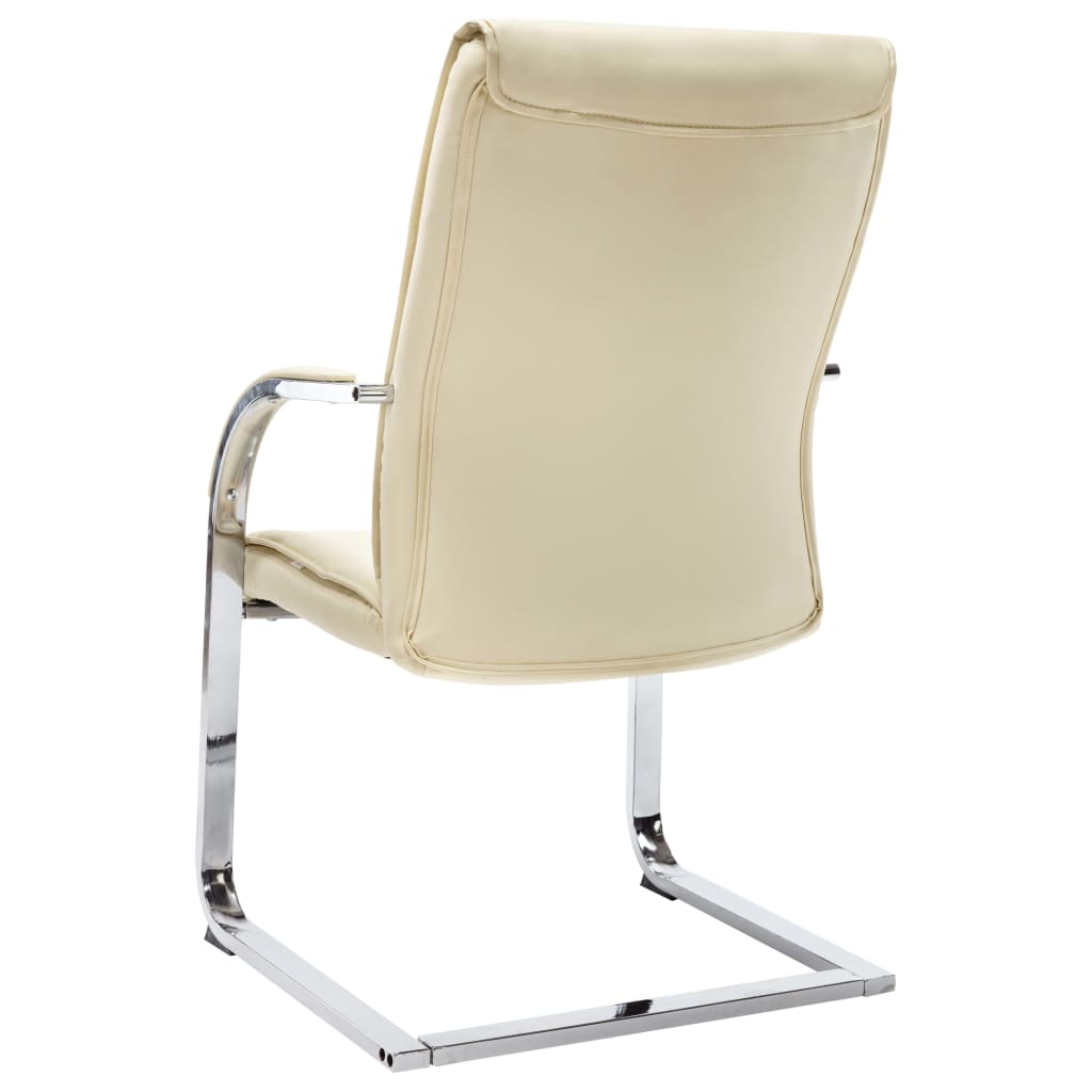 vidaXL Konzolna uredska stolica od umjetne kože krem