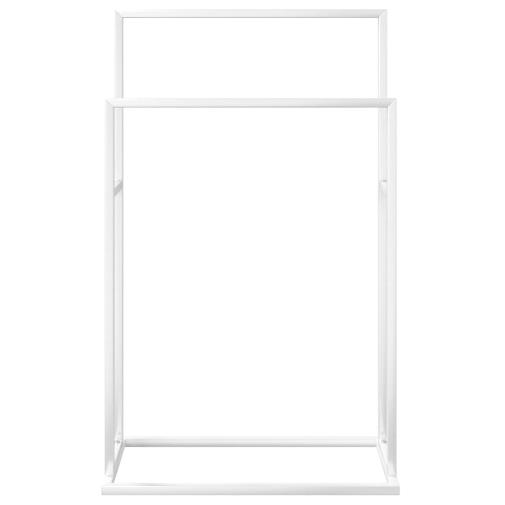 vidaXL Samostojeći stalak za ručnike bijeli 48 x 24 x 78,5 cm željezni