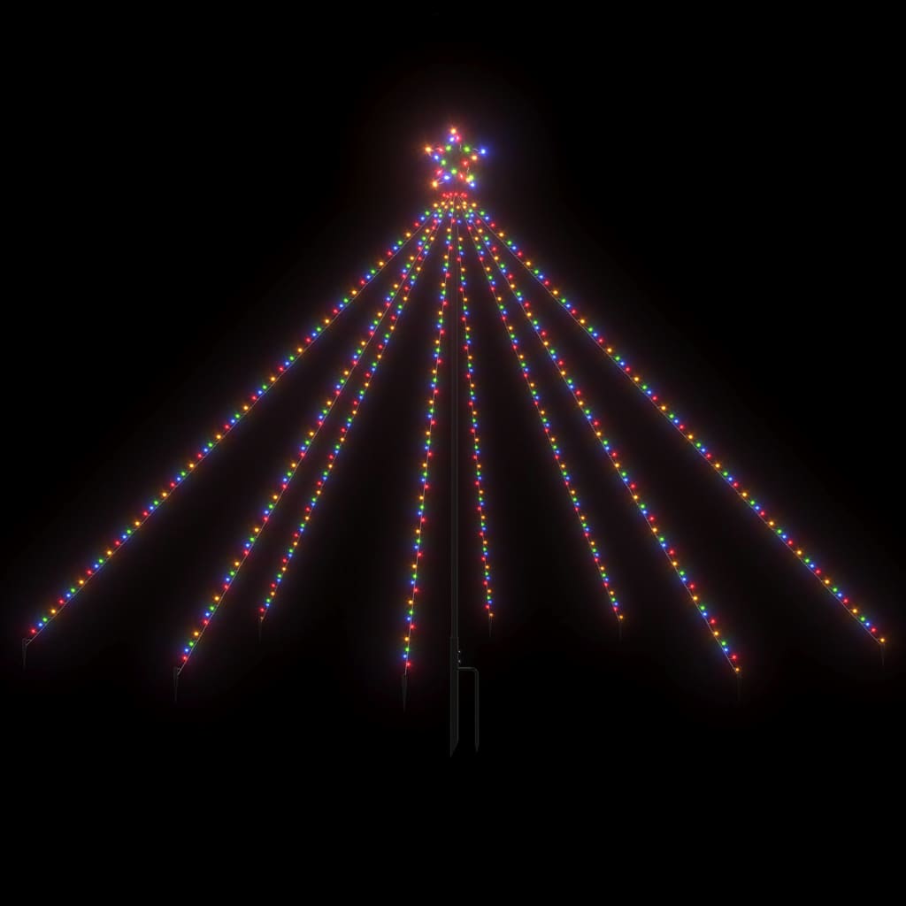 vidaXL Božićno drvce sa svjetlima 400 LED žarulja raznobojno 2,5 m