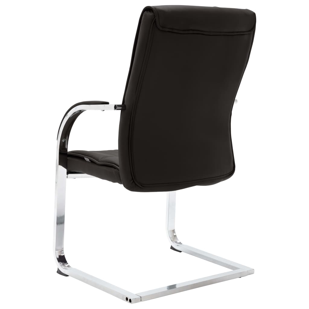 vidaXL Konzolna uredska stolica od umjetne kože crna