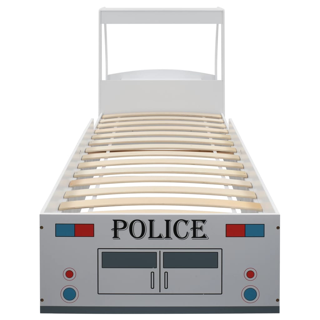 vidaXL Dječji krevet u obliku policijskog auta sa stolom 90 x 200 cm