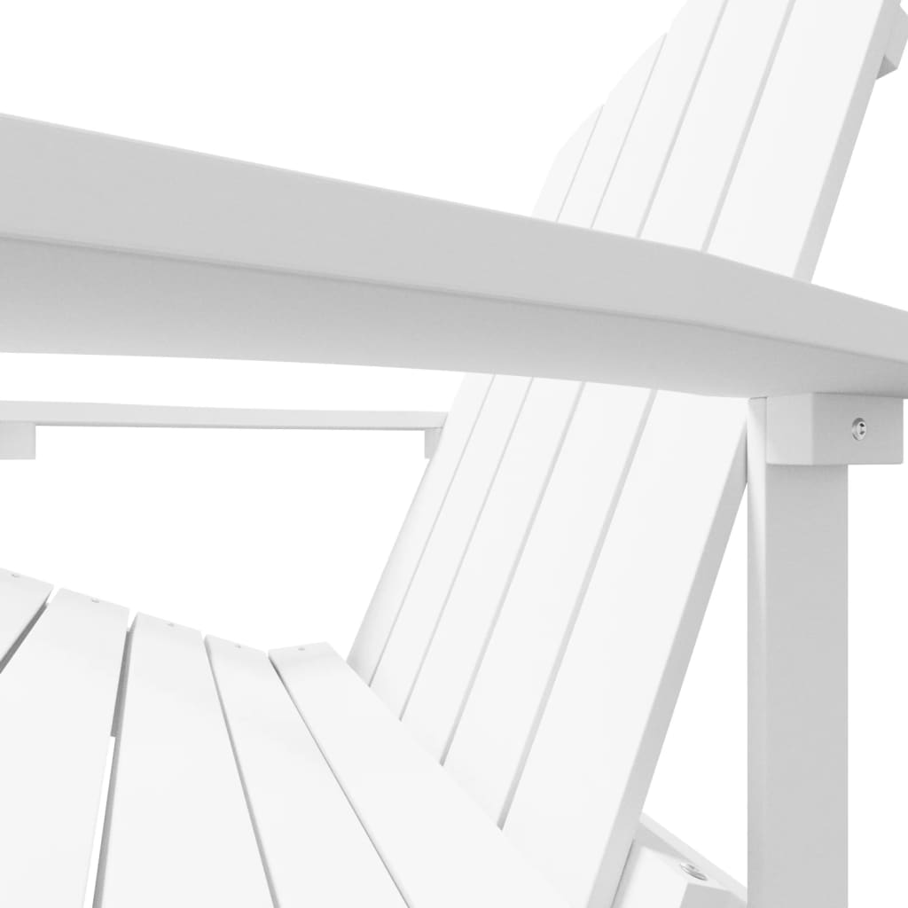 vidaXL Vrtna stolica Adirondack s osloncem za noge HDPE bijela