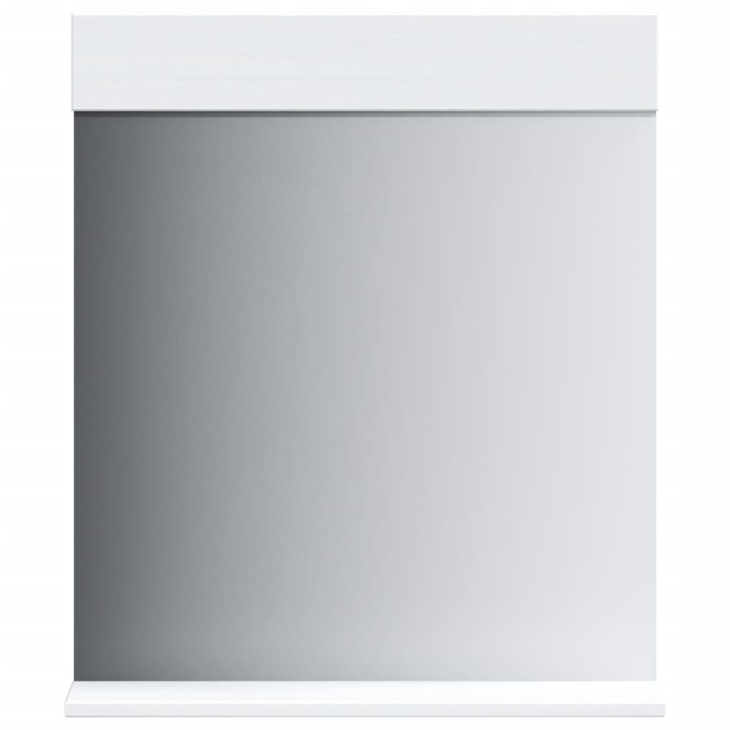 vidaXL Kupaonsko ogledalo s policom BERG bijelo 60x12x70 cm od drva