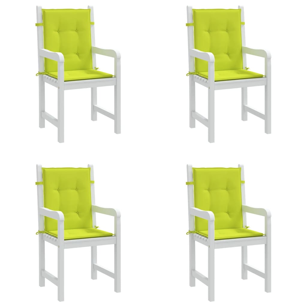 vidaXL Jastuci za vrtne stolice 4 kom svjetlozeleni 100x50x3cm tkanina
