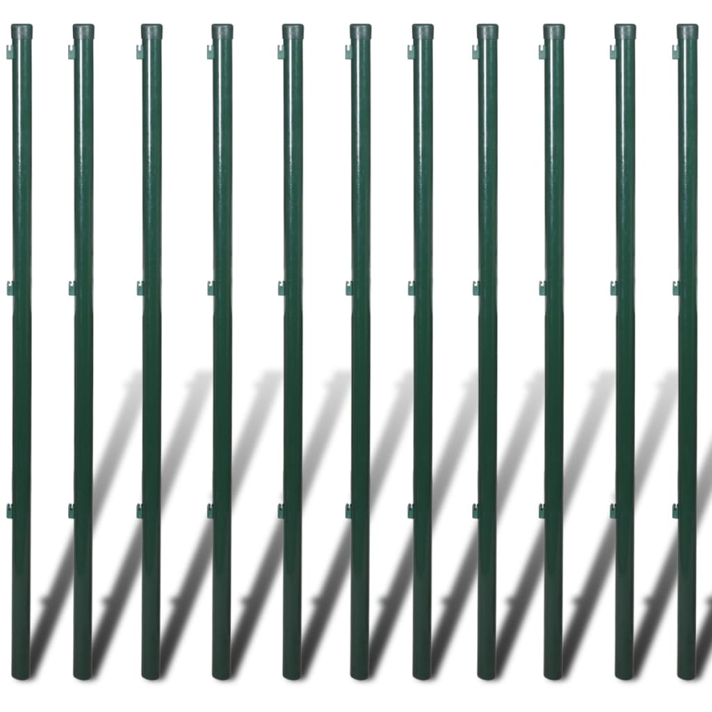 vidaXL Žičana ograda sa stupovima i šiljcima čelična 1,5 x 25 m