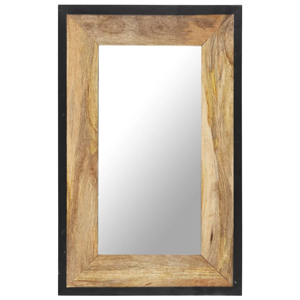 vidaXL Ogledalo od masivnog drva manga 80 x 50 cm
