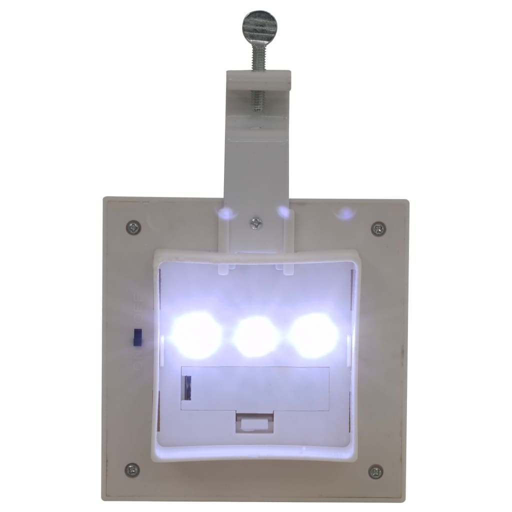 vidaXL Vanjske solarne svjetiljke 12 kom LED četvrtaste 12 cm bijele