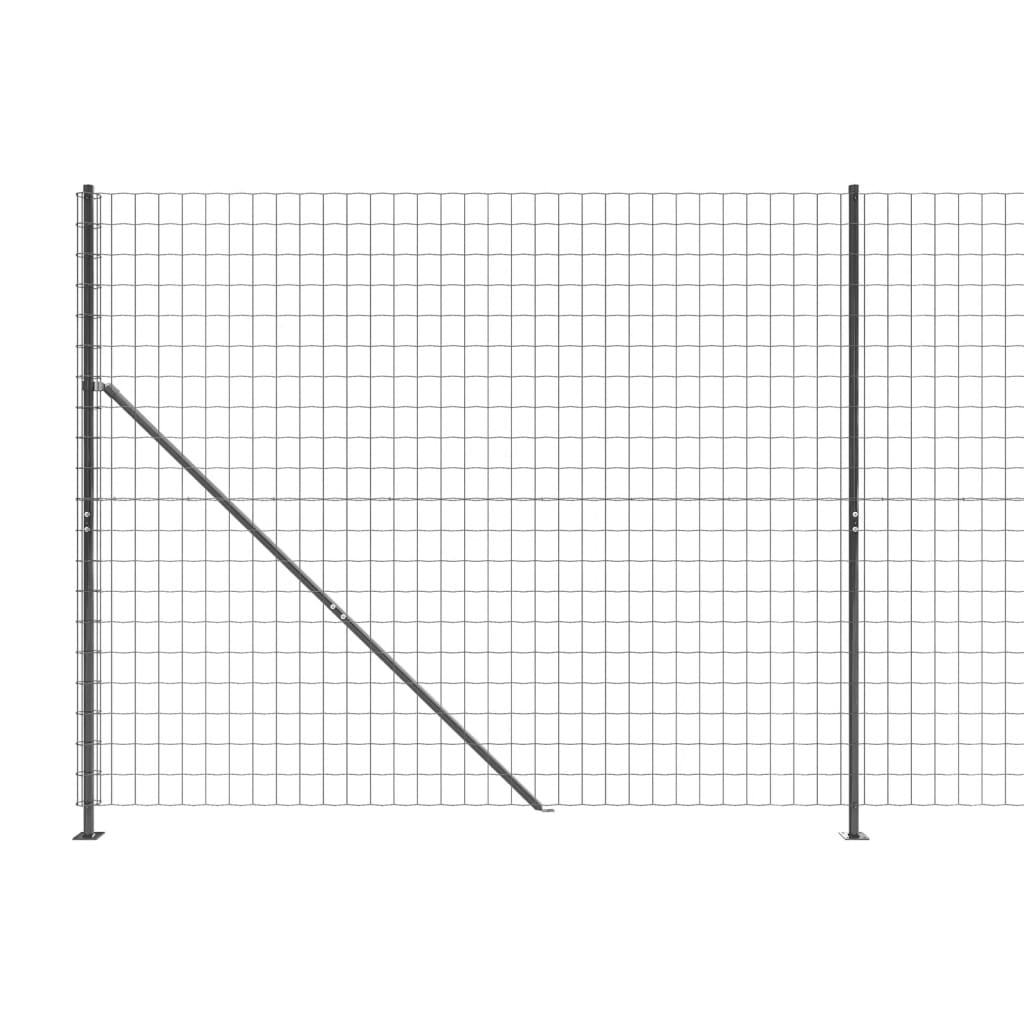 vidaXL Ograda od žičane mreže s prirubnicom antracit 2 x 25 m