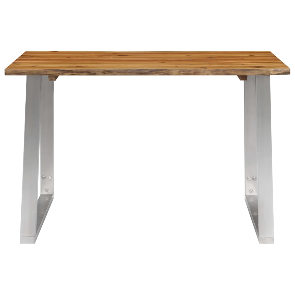 vidaXL Blagovaonski stol 120 x 65 x 75 cm od bagremovog drva i čelika