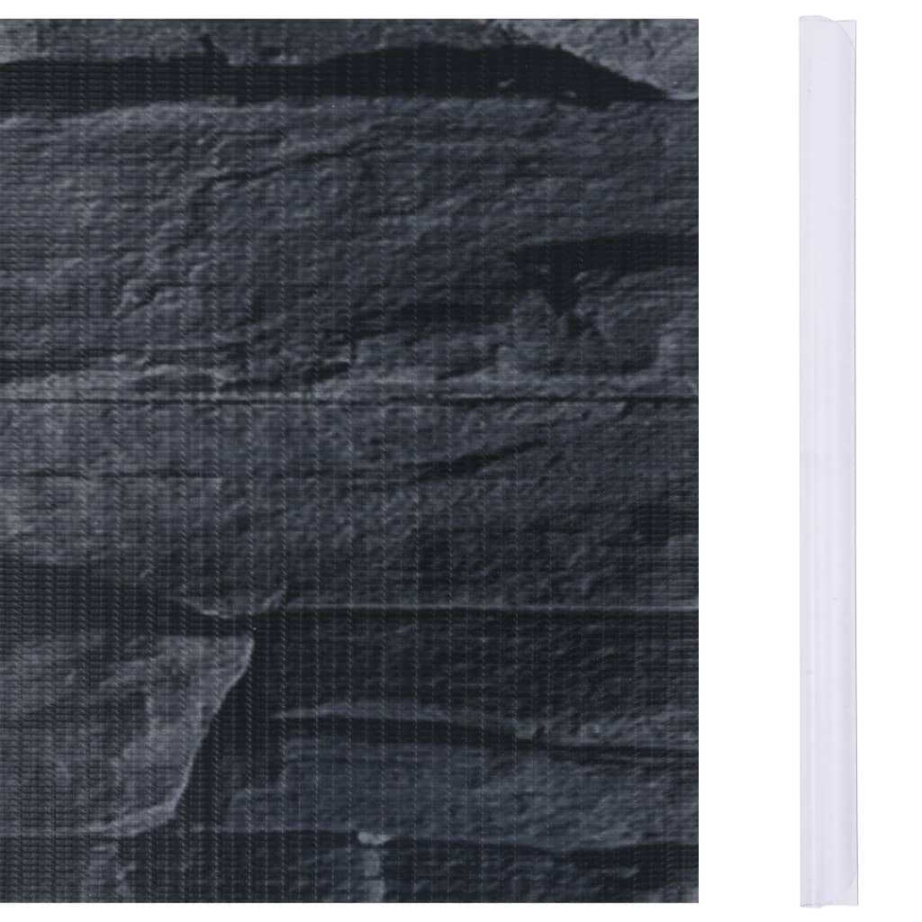 vidaXL Vrtni zaslon za privatnost PVC 35 x 0,19 m sivi izgled kamena