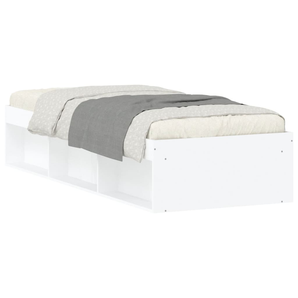 vidaXL Okvir kreveta bijeli 75 x 190 cm mali za jednu osobu