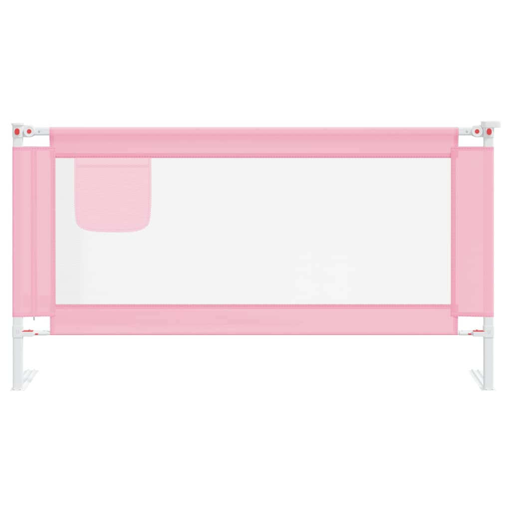vidaXL Sigurnosna ograda za dječji krevet ružičasta 160x25 cm tkanina