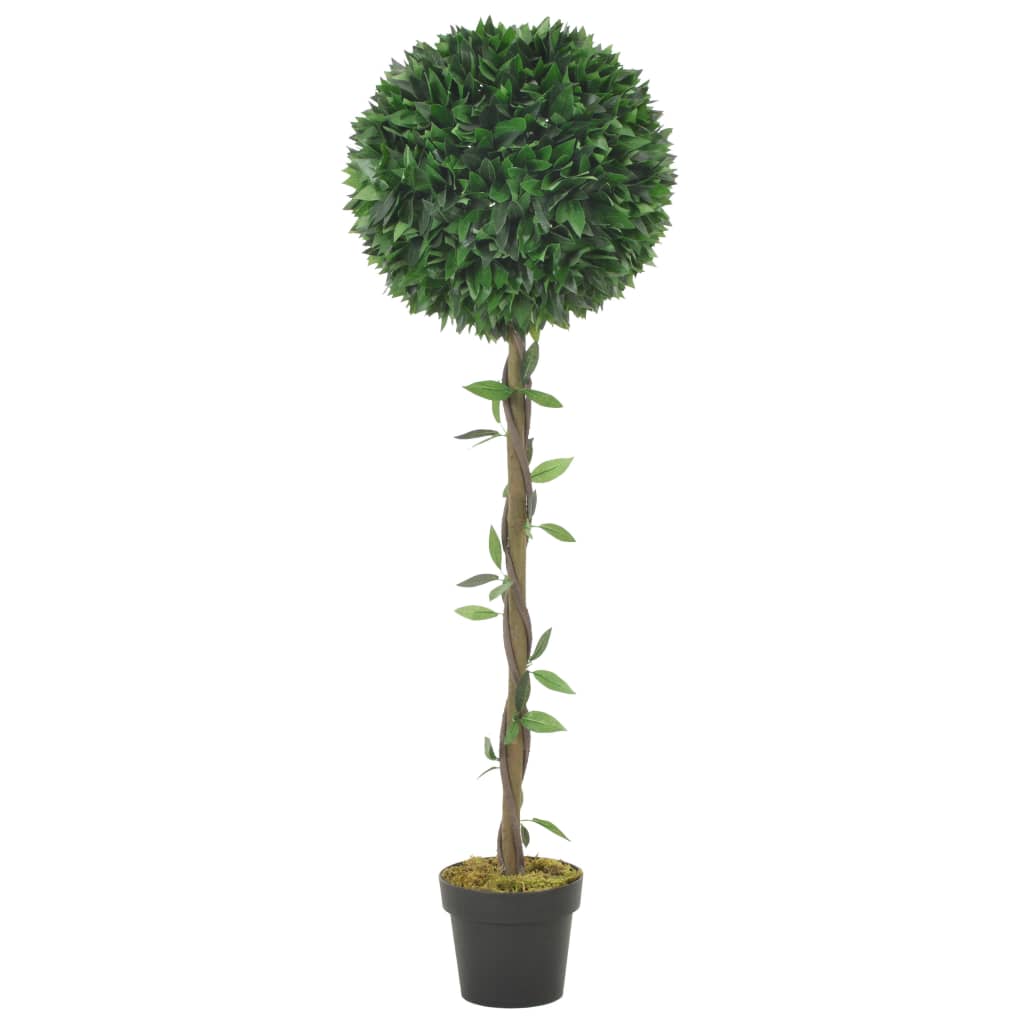 vidaXL Umjetno stablo lovora s posudom zeleno 130 cm