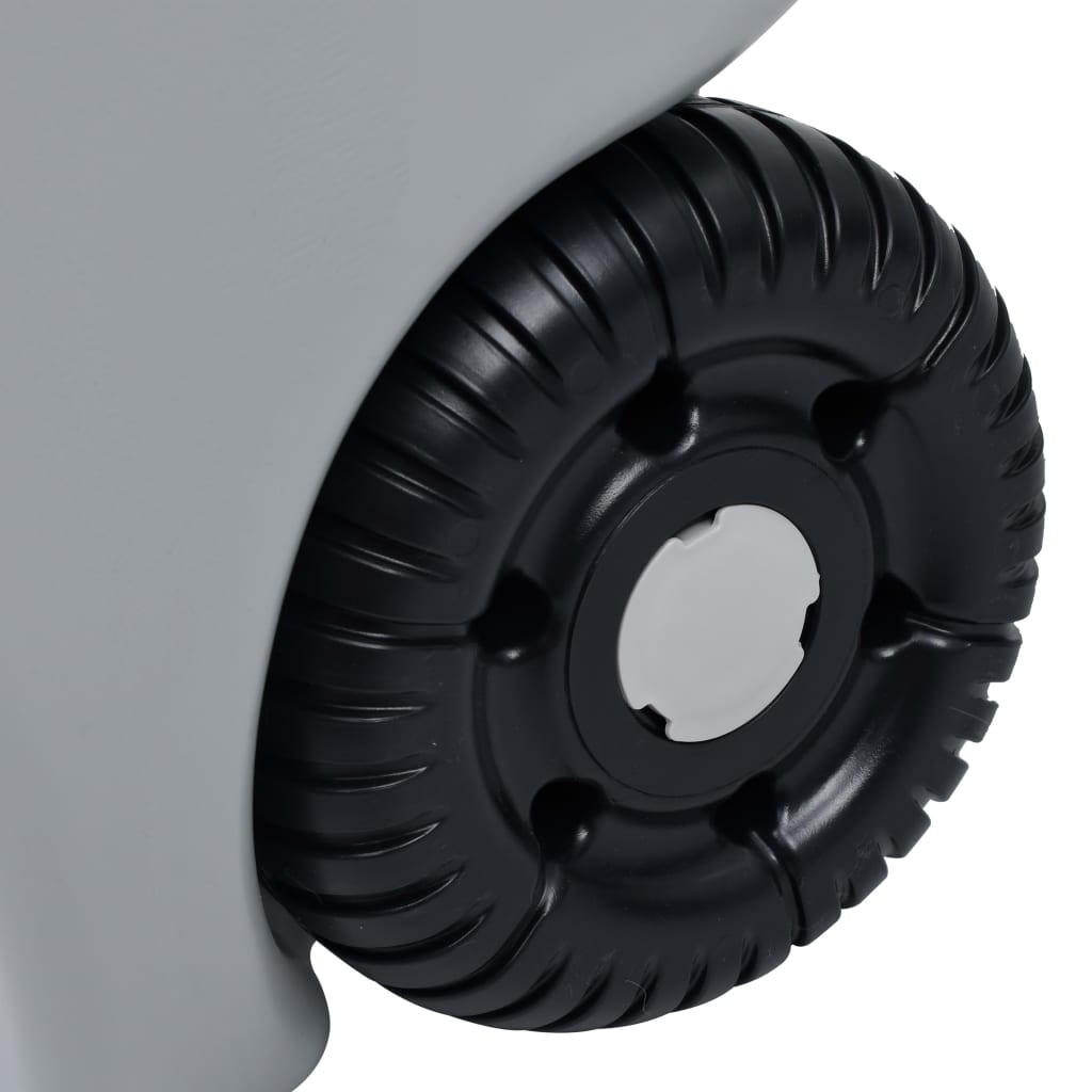 vidaXL Spremnik za vodu na kotačima za kampiranje 40 L sivi