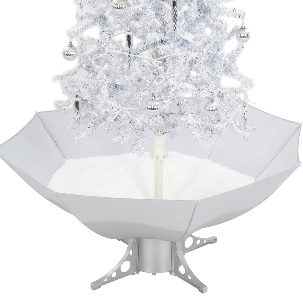 vidaXL Božićno drvce koje sniježi sa stalkom bijelo 170 cm