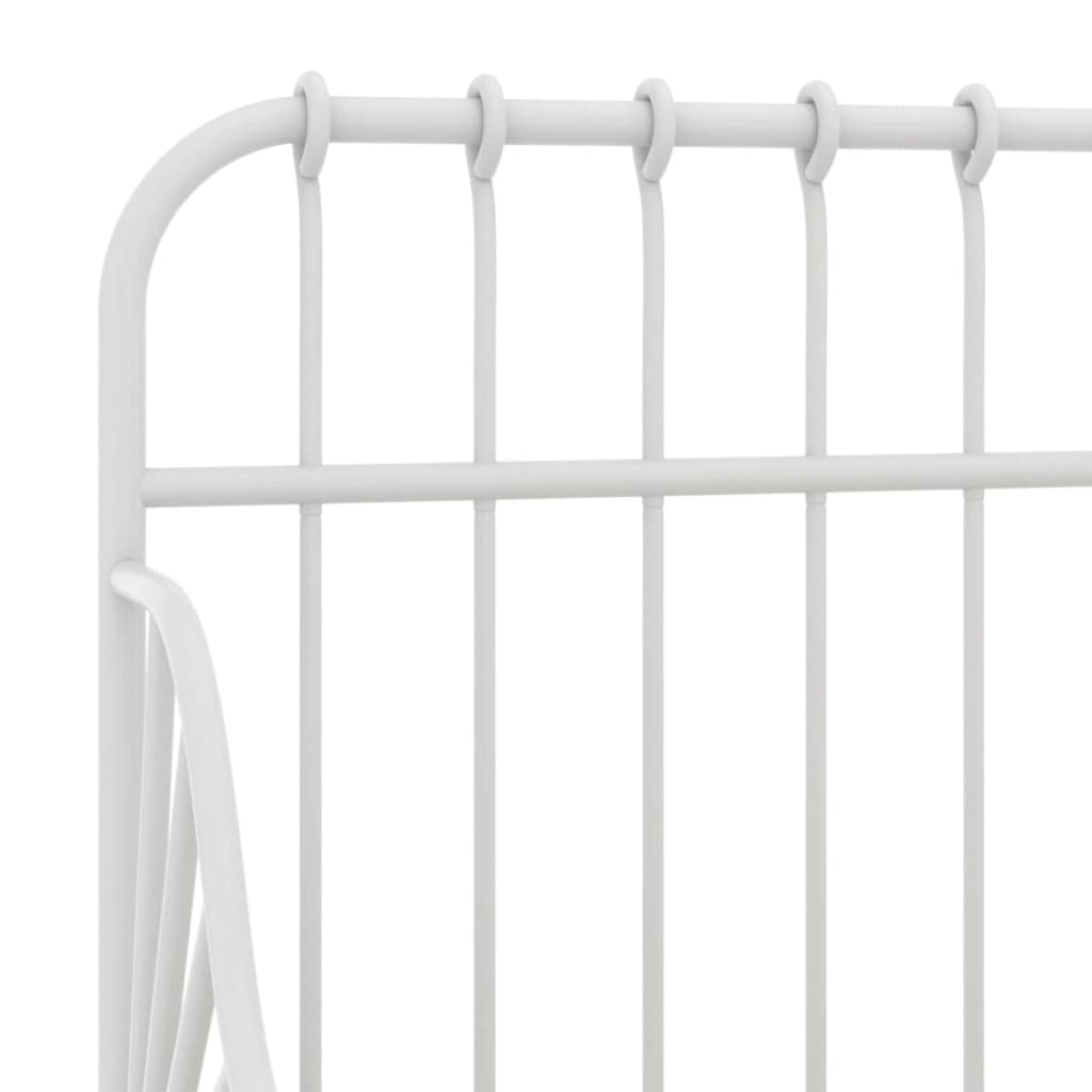 vidaXL Produživi okvir za krevet bijeli metalni 80 x 130/200 cm
