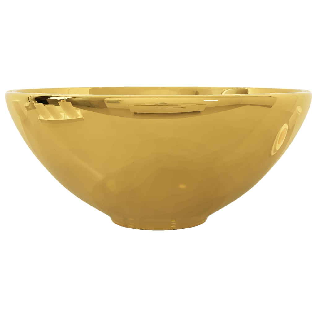 vidaXL Umivaonik 32,5 x 14 cm keramički zlatni