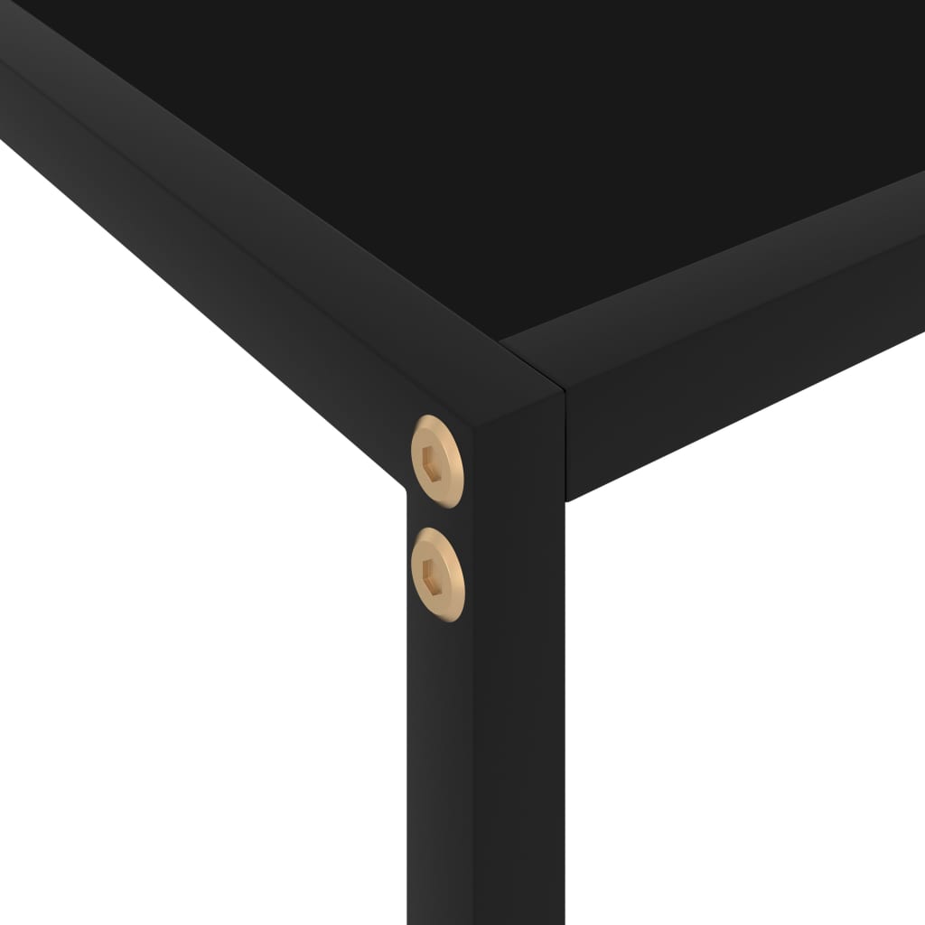 vidaXL Konzolni stol crni 140 x 35 x 75 cm od kaljenog stakla