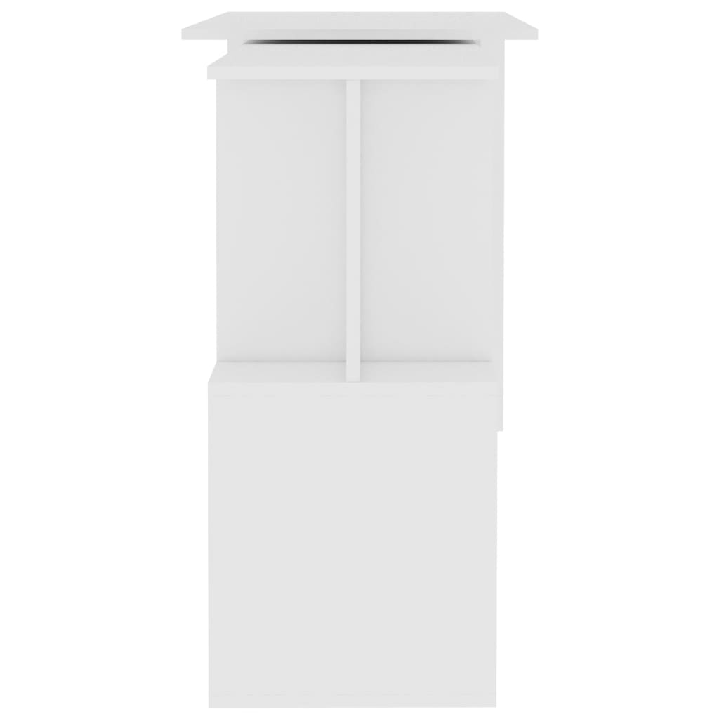 vidaXL Kutni radni stol bijeli 200 x 50 x 76 cm od konstruiranog drva