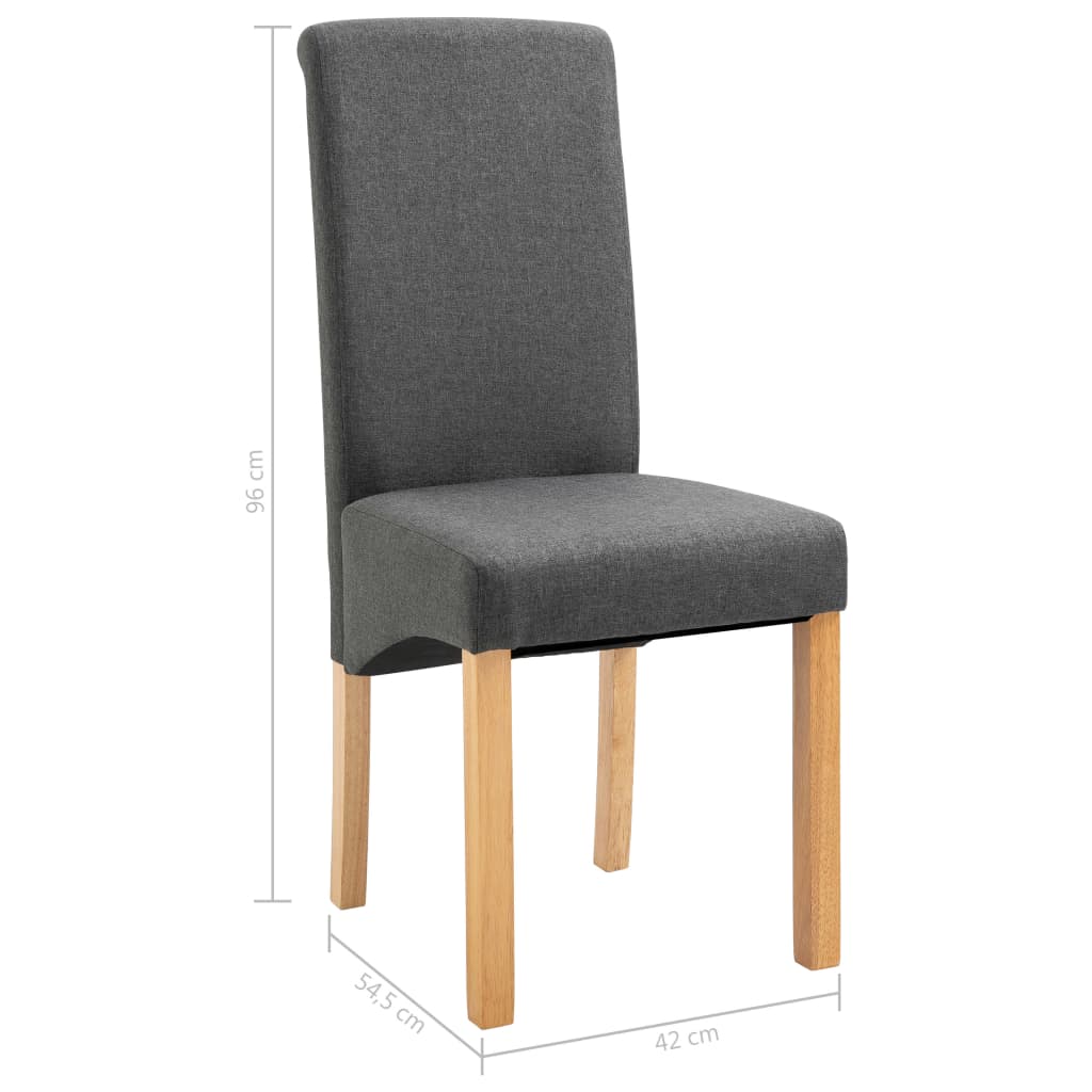 vidaXL Blagovaonske stolice od tkanine 6 kom sive