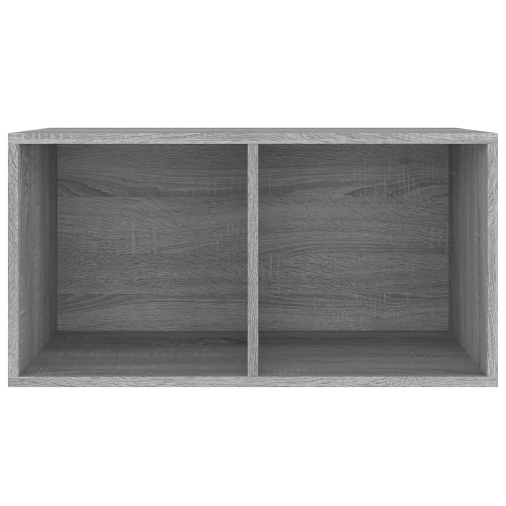 vidaXL Kutija za pohranu vinilnih ploča siva 71 x 34 x 36 cm drvena