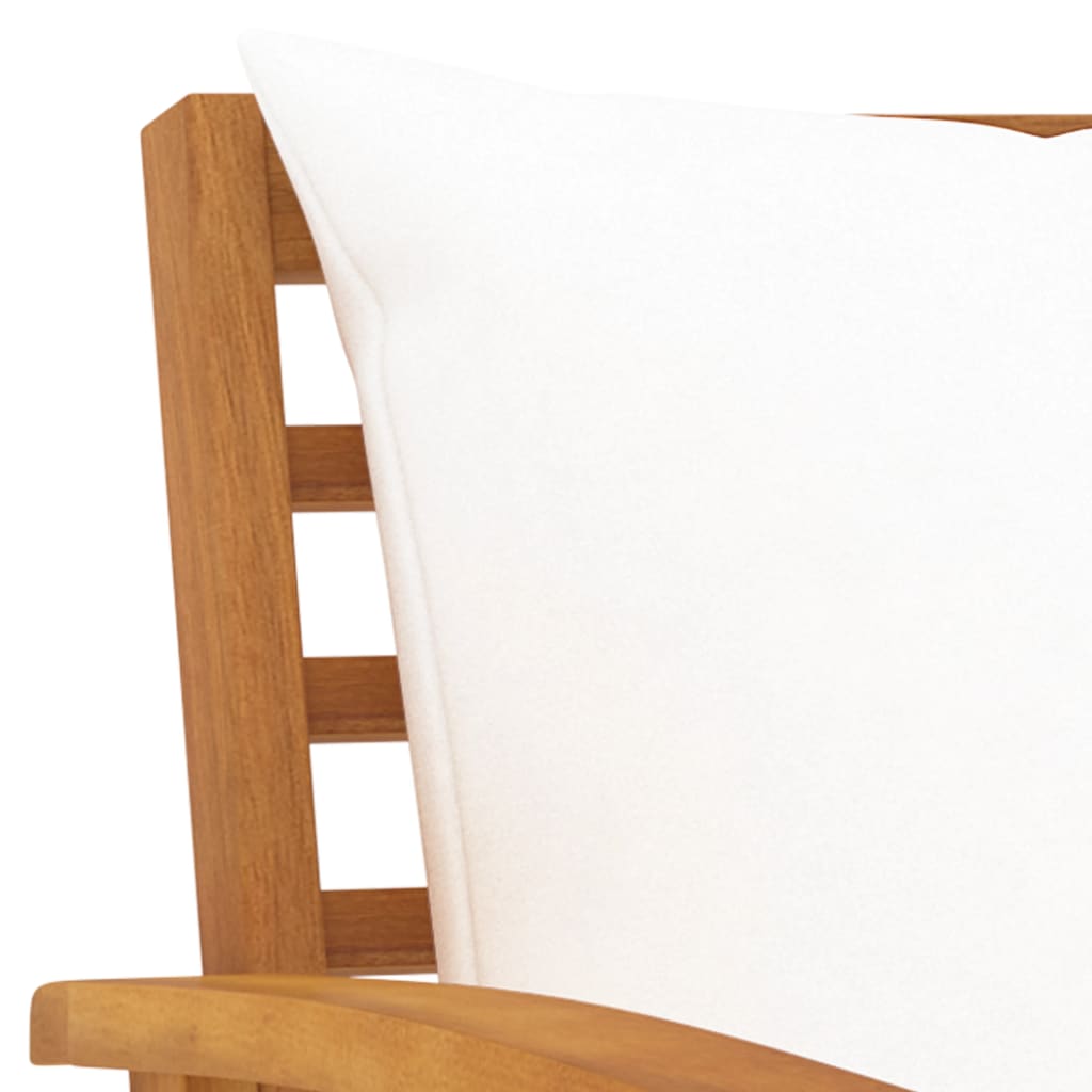 vidaXL 5-dijelna vrtna garnitura s jastucima masivno bagremovo drvo