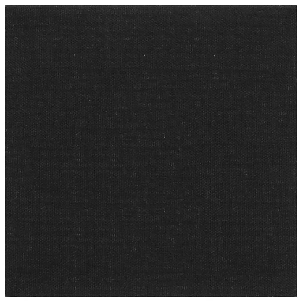 vidaXL Zidne ploče od tkanine 12 kom crne 30 x 30 cm 1,08 m²