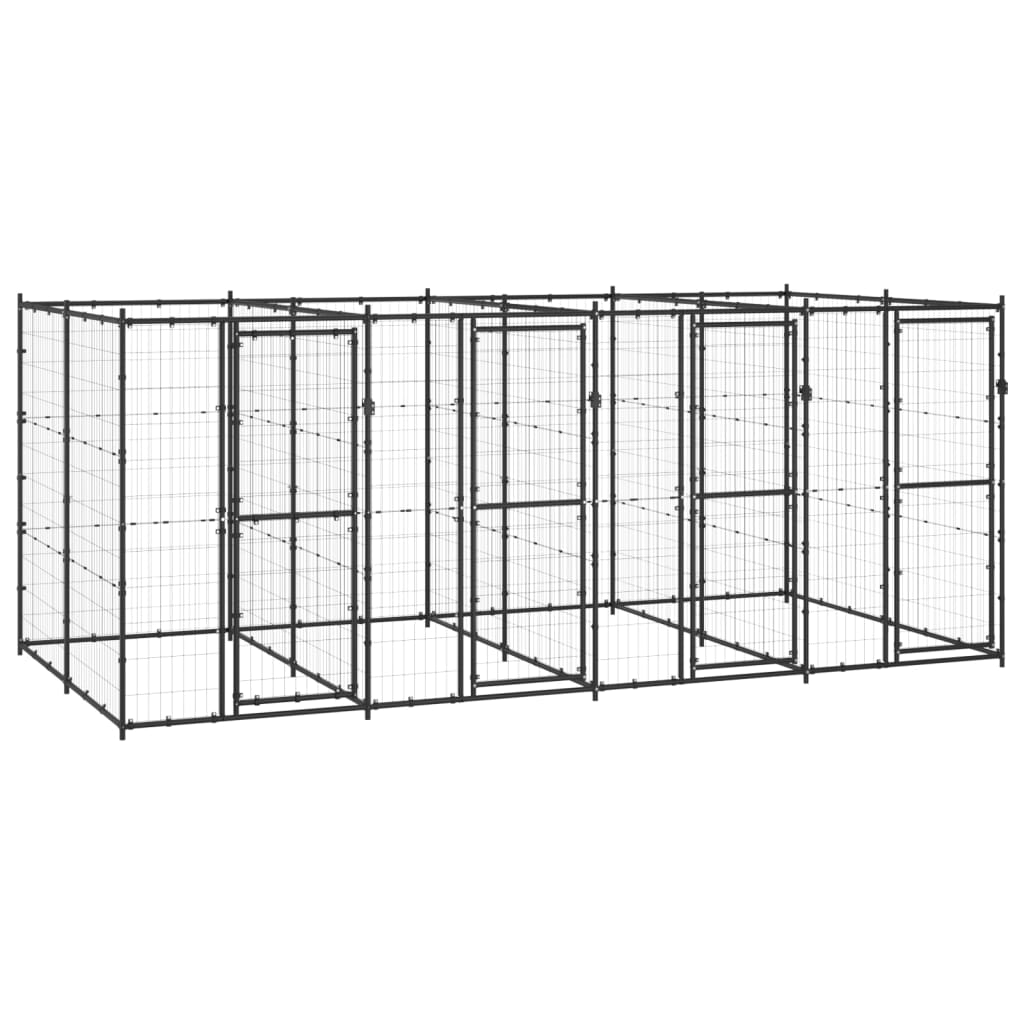 vidaXL Vanjski kavez za pse čelični 9,68 m²