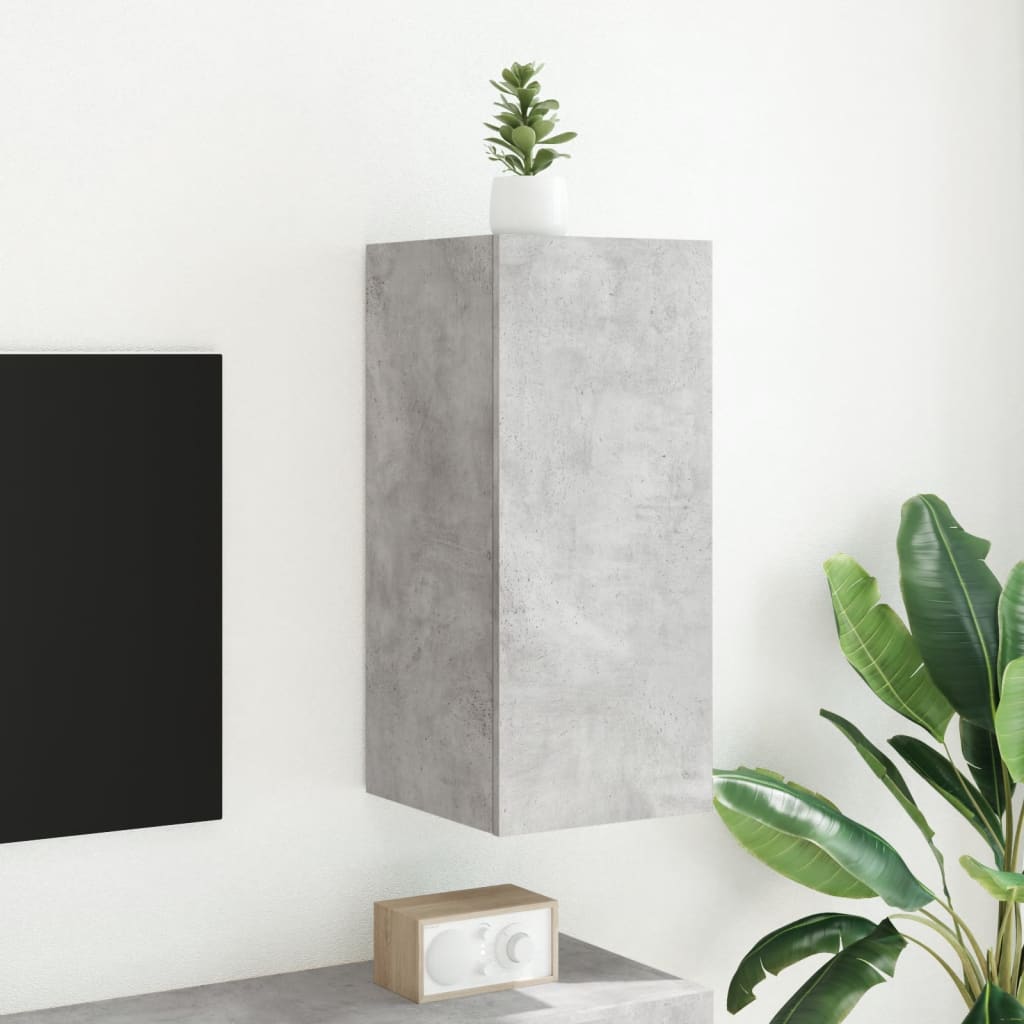 vidaXL TV ormarić s LED svjetlima siva boja betona 30,5 x 35 x 70 cm
